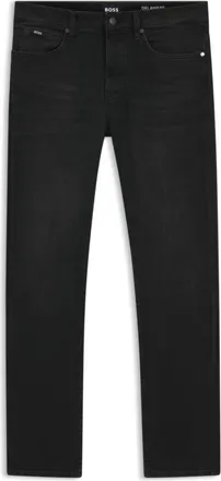BOSS Delaware slim-fit jeans in black stretch denim