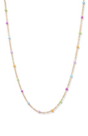 Brook & York Sol 14k Gold Plated Bead Necklace at Nordstrom