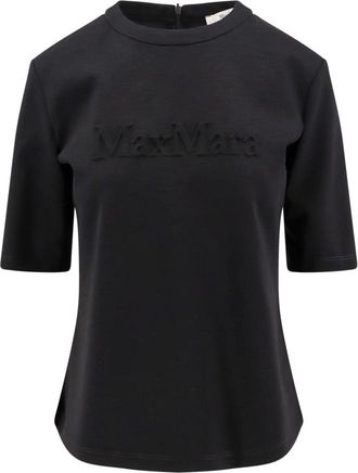Max Mara Peter Wool T-Shirt - Dames - T-shirts - Zwart - XS - Wol - Tops