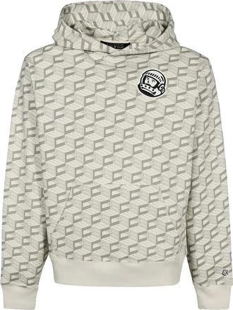 Billionaire Boys Club Felpa con cappuccio, stampa geometrica e logo - Grigio
