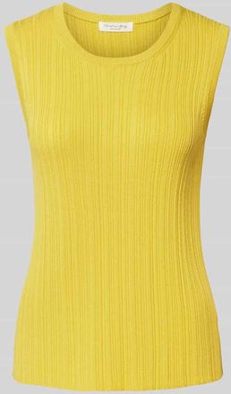 Christian Berg Tanktop in Strick-Optik in Senf, Größe XXL