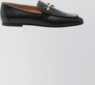 Tod's round toe loafers gold-tone hardware