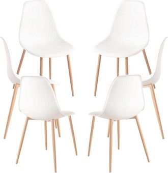 Regalos Miguel Packs Sillas Comedor - Pack 6 Sillas Mykle - Blanco