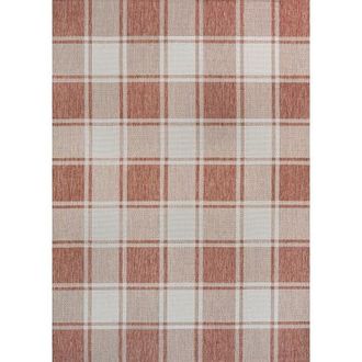 Jonathan Y Designs Sabine Traditional Farmhouse Bold Gingham Indoor/Outdoor Area Rug in Salmon/cream at Nordstrom, Size 3Ft 0In X 5Ft 0In