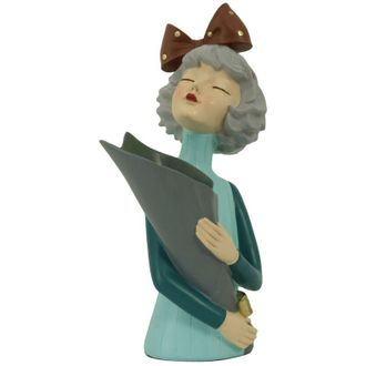 Vacchetti Florero Mujer Resina Azul Cm16,5x12h32