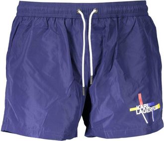 Karl Lagerfeld Blauw Polyester Heren Zwem Boxer
