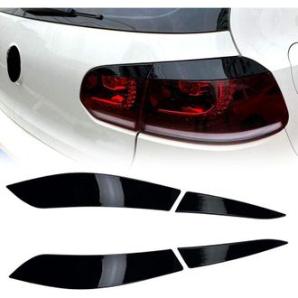 OEM Par De Pegatinas Para Faros Traseros De Golf Vi Mk6 (2009-2012, Edici&oacute;n Regular) (fibra De Carbono)