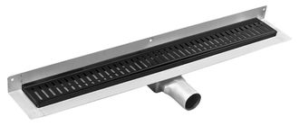 Gelco Design Gelco - Manus - Canalina Doccia In Acciaio Inox Con Griglia Onda, 85x11x6 Cm, A Parete Gmo24b