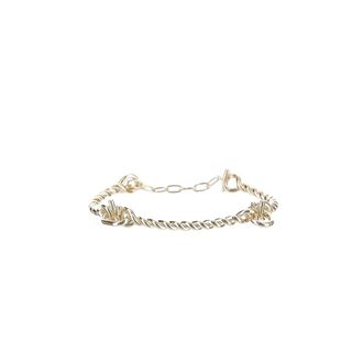 Ferragamo Brass Torchon Hook Bracelet - Dames - Accessoires - Geel - Maat: ONE Size