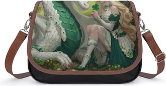 Generic Beauty And Dragon Womens Crossbody Bag Fashion Shoulder Handbags Message Tote Bag with Adjustable Strap