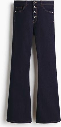 H&M Flared High Jeans in Dark Denim Blue at Nordstrom, Size 16