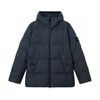 Stone Island Piumino con cappuccio - - Jackets - Uomo - Blu - M