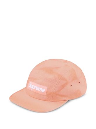 SUPREME logo-patch baseball cap - Pink