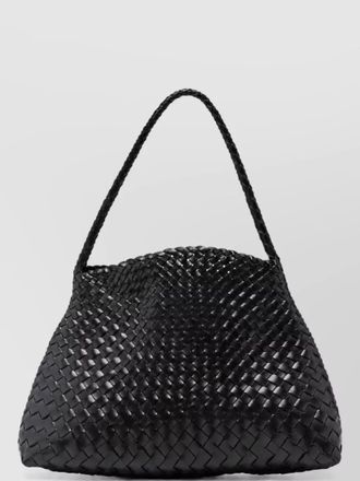 Dragon Diffusion ars tote wicker and leather tote bag