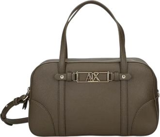 A|X Armani Exchange Logo-plaque Tote Bag - Dames - Handtassen - Bruin - ONE Size - Leer - Tassen