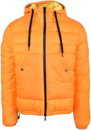 Kejo Orange Hooded Polyamide Down Jacket