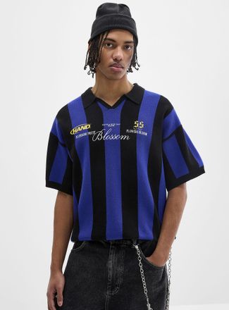 Djab Mens Blossom Johnny-collar rugby polo Imported from Seoul