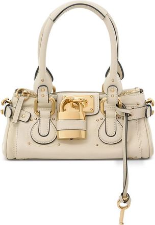 Chlo&eacute; Small Paddington Padlock Leather Tote Bag