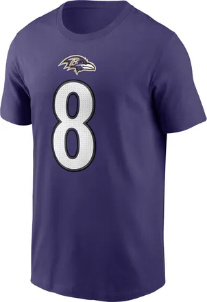 Nike Lamar Jackson Baltimore Ravens Nike Mens NFL T-Shirt in Purple | N19952M8GF-Z90