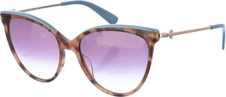 Longchamp Ovale zonnebril met metalen frame - Dames - Zonnebrillen - Bruin - ONE Size - Accessoires