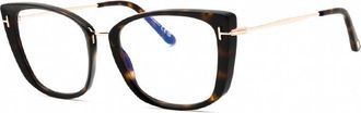 Tom Ford FT5816-B 052 Dark Havana/Gold/Clear Blue Light Block 53mm
