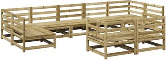 vidaXL 9 Piece Garden Sofa Set Impregnated Wood Pine vidaXL