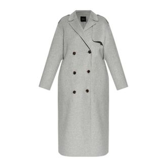 Theory Double-Breasted Coats, female, Gray, Size: XL Coat New Divide