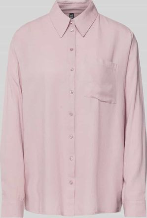 Pieces Relaxed Fit Hemdbluse aus Viskose-Leinen-Mix Modell PIA in Rosa, Größe XS