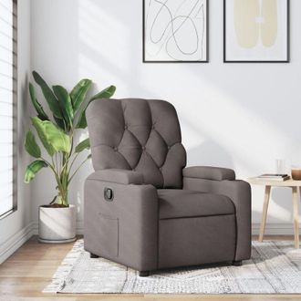 vidaXL Sill&oacute;n Reclinable De Tela Gris Taupe Vidaxl