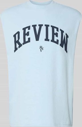 Review Tanktop mit Logo-Print in Hellblau, Gr&ouml;&szlig;e XXL