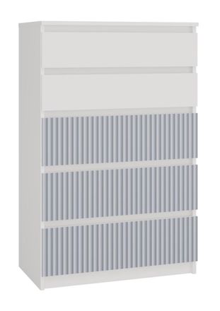 Topeshop Milan - Ba&uacute;l Moderno 5 Cajones - 70x40x109.5 Cm - Mueble De Almacenaje Para Ni&ntilde;os - Banco Y Azul