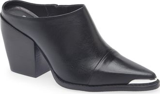 Chocolat Blu Louie Mule in Black Leather at Nordstrom, Size 6.5-7Us