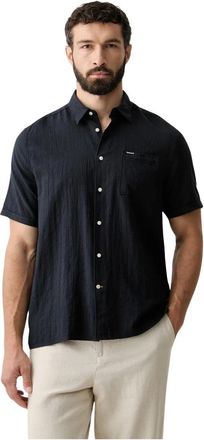 Barbour Kingswood Ripstop Kort&auml;rmad Skjorta - Heren - Korte mouwen Overhemden - Blauw - L - Overhemden