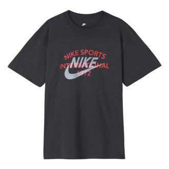 Nike Mens Nike Sportswear Circa Hybird S/S Tee Logo Printing Round Neck Short Sleeve Gray DR8007-060