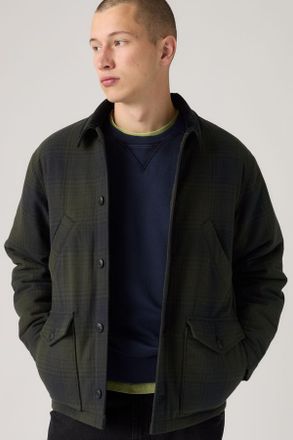 Levi's Creston Utility Jacket - Uomo - L - Verde / Colby Shadow Plaid V2 Rosin
