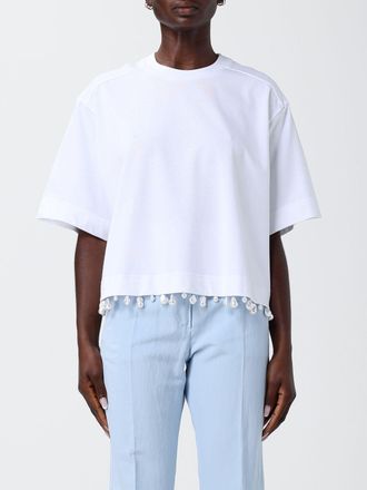 Sportmax T-shirts in cotone con perle