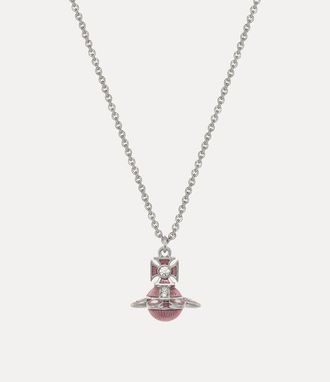 Vivienne Westwood Capucine Pendant Necklace Platinum-white-crystal-light-rose-enamel Platinum-white-crystal-light-rose-enamel Women