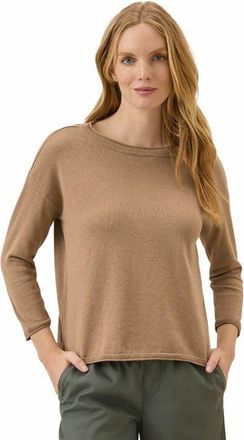 Pact Organic Cotton Classic Fine Knit Wide Neck Sweater in Sesame Heather at Nordstrom, Size Xx-Large