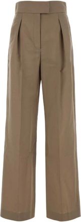 Valentino Garavani Pantalone Sol - Dames - Wijde Broeken - Beige - S - Broeken