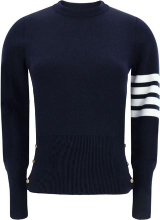 Thom Browne 4-Bar Milano stitch jumper - women - Merino - 42 - Blue