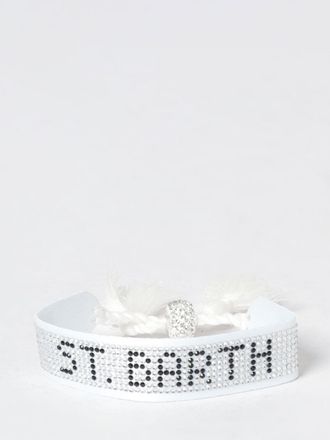 MC2 Saint Barth Bracciale da bambino con logo di strass e nappe