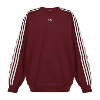 adidas Oversized Sweatshirt - Dames - Sweatshirts - Rood - L - Katoen - Hoodies & sweatvesten