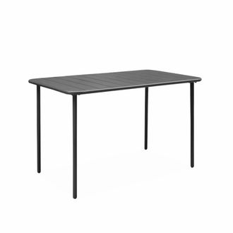 Sweeek Mesa de jard&iacute;n bistr&oacute; de acero, 4 plazas, 120cm, antracita