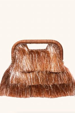 Poolside The Flamads Fringe Mini Bag In Metallic Copper