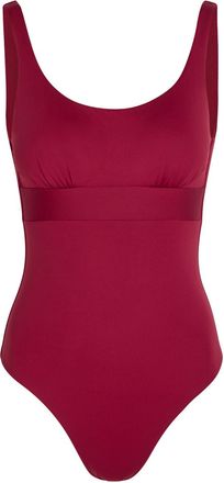 Max Mara Camilla Scoop-neck Swimsuit - Burgundy - Iib (UK8-10 / S)