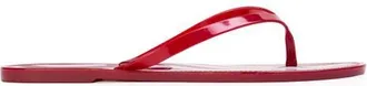 Black Suede Studio Crystal Stripe Flip Flop in Red Stripe Pvc at Nordstrom, Size 39