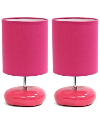 Lalia Home Stonies Small Stone Look Table Bedside Lamp