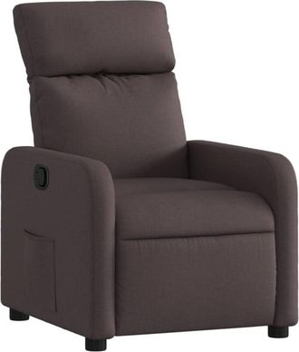 vidaXL Sill&oacute;n Reclinable De Tela Marr&oacute;n Oscuro Vidaxl