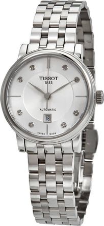 Tissot Carson Premium Automatic Diamond White Dial Ladies Watch T122.207.11.036.00