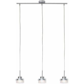 Briloner 4298-038 - Lampadario a sospensione a led, 3 x 5 w, 400 lm, cromato - Briloner